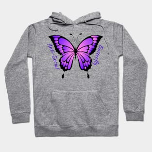 Pink Purple Anti Social Butterfly Hoodie